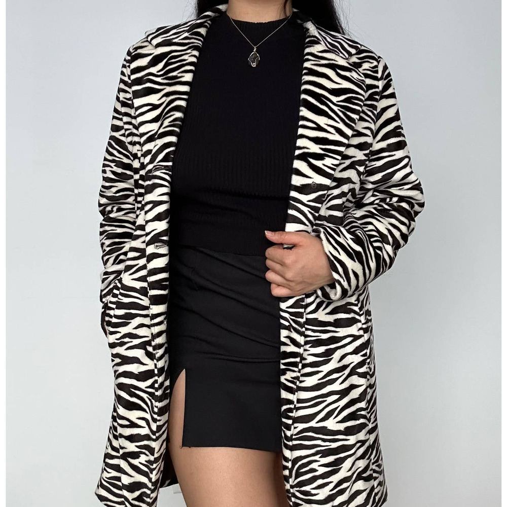 Vintage Bernardo Collection Zebra Print Women's Jacket Large